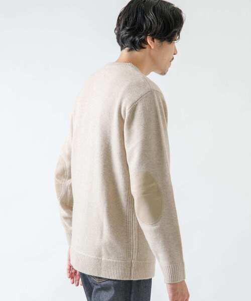URBAN RESEARCH ROSSO MEN(アーバンリサーチロッソメン)の「『XLサイズあり』ハミルトンラムズウールエルボーパッチニット(ニット/セーター・メンズ・ブラック/ベージュ/ネイビー/オレンジ/ベージュ系その他・SMALL/MEDIUM/LARGE/X-LARGE)」の17枚目の写真