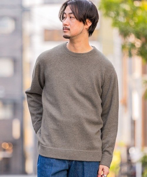 URBAN RESEARCH ROSSO MEN(アーバンリサーチロッソメン)の「『XLサイズあり』ハミルトンラムズウールエルボーパッチニット(ニット/セーター・メンズ・ブラック/ベージュ/ネイビー/オレンジ/ベージュ系その他・SMALL/MEDIUM/LARGE/X-LARGE)」の21枚目の写真