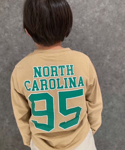 THE CASUAL（カジュアル）の「選べる20カラープリント長袖Tシャツ（Tシャツ/カットソー・キッズ・ベージュ系/ベージュ/カーキ/ネイビー/チャコール/ダークグリーン系/グレー系/オフホワイト/ホワイト系/ブラック/ダークグリーン/杢グレー/グレー系1/ホワイト系1/ブラック系2/ブラック系/ブラック系1/ブラウン/ミント/ブルー・110cm/150cm/120cm/130cm/140cm/160cm）」の14枚目の写真