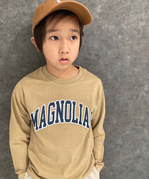 THE CASUAL（カジュアル）の「選べる20カラープリント長袖Tシャツ（Tシャツ/カットソー・キッズ・ベージュ系/ベージュ/カーキ/ネイビー/チャコール/ダークグリーン系/グレー系/オフホワイト/ホワイト系/ブラック/ダークグリーン/杢グレー/グレー系1/ホワイト系1/ブラック系2/ブラック系/ブラック系1/ブラウン/ミント/ブルー・110cm/150cm/120cm/130cm/140cm/160cm）」の13枚目の写真