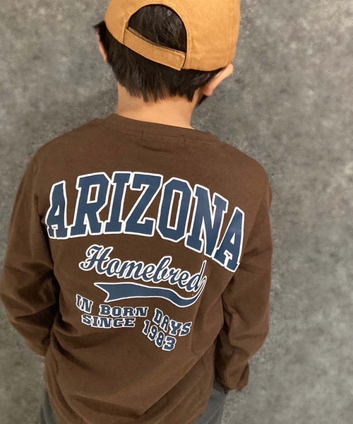 THE CASUAL（カジュアル）の「選べる20カラープリント長袖Tシャツ（Tシャツ/カットソー・キッズ・ベージュ系/ベージュ/カーキ/ネイビー/チャコール/ダークグリーン系/グレー系/オフホワイト/ホワイト系/ブラック/ダークグリーン/杢グレー/グレー系1/ホワイト系1/ブラック系2/ブラック系/ブラック系1/ブラウン/ミント/ブルー・110cm/150cm/120cm/130cm/140cm/160cm）」の12枚目の写真