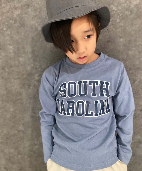 THE CASUAL（カジュアル）の「選べる20カラープリント長袖Tシャツ（Tシャツ/カットソー・キッズ・ベージュ系/ベージュ/カーキ/ネイビー/チャコール/ダークグリーン系/グレー系/オフホワイト/ホワイト系/ブラック/ダークグリーン/杢グレー/グレー系1/ホワイト系1/ブラック系2/ブラック系/ブラック系1/ブラウン/ミント/ブルー・110cm/150cm/120cm/130cm/140cm/160cm）」の20枚目の写真