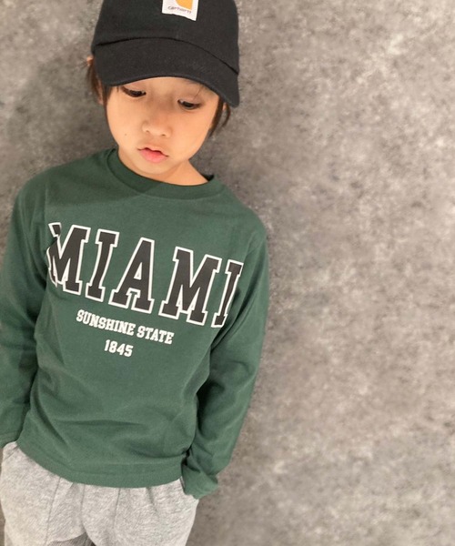 THE CASUAL（カジュアル）の「選べる20カラープリント長袖Tシャツ（Tシャツ/カットソー・キッズ・ベージュ系/ベージュ/カーキ/ネイビー/チャコール/ダークグリーン系/グレー系/オフホワイト/ホワイト系/ブラック/ダークグリーン/杢グレー/グレー系1/ホワイト系1/ブラック系2/ブラック系/ブラック系1/ブラウン/ミント/ブルー・110cm/150cm/120cm/130cm/140cm/160cm）」の15枚目の写真