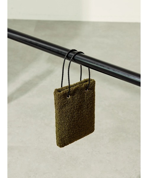 AMERICAN HOLIC（アメリカンホリック）の「ボアミニバック（ハンドバッグ・レディース・ベージュ/オレンジ/カーキ/ブルーグレー・FREE）」の7枚目の写真