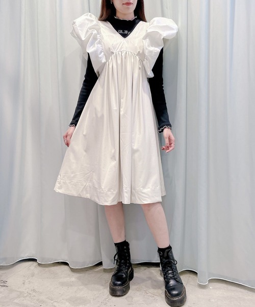 PAIN（ペイン）の「レザードッキングドレス（ドレス・レディース・ホワイト/ベージュ/ブラック・FREE）」の6枚目の写真