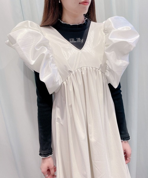 PAIN（ペイン）の「レザードッキングドレス（ドレス・レディース・ホワイト/ベージュ/ブラック・FREE）」の8枚目の写真