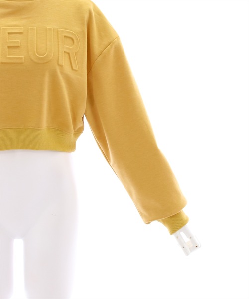 clear（クリア）の「エンボスロゴショート丈スウェットトップス（スウェット・レディース・ブラック/イエロー/グリーン/アイボリー・F）」の21枚目の写真