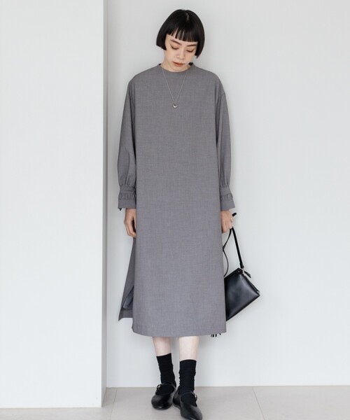 THE SHOP TK （ザ ショップ ティーケー ）の「◆【セレモニー/入卒/ONOFF対応/洗える】ダブルカフスサックワンピース（ワンピース・レディース・グレー/ブラック・12/13/14）」の14枚目の写真