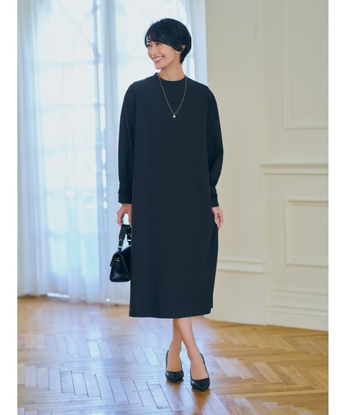 THE SHOP TK （ザ ショップ ティーケー ）の「◆【セレモニー/入卒/ONOFF対応/洗える】ダブルカフスサックワンピース（ワンピース・レディース・グレー/ブラック・12/13/14）」の21枚目の写真