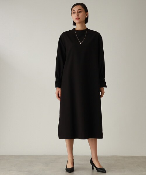 THE SHOP TK （ザ ショップ ティーケー ）の「◆【セレモニー/入卒/ONOFF対応/洗える】ダブルカフスサックワンピース（ワンピース・レディース・グレー/ブラック・12/13/14）」の10枚目の写真