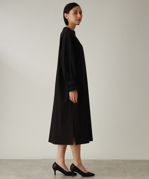 THE SHOP TK （ザ ショップ ティーケー ）の「◆【セレモニー/入卒/ONOFF対応/洗える】ダブルカフスサックワンピース（ワンピース・レディース・グレー/ブラック・12/13/14）」の5枚目の写真