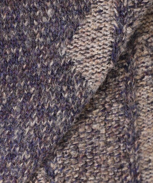 JOURNAL STANDARD(ジャーナルスタンダード)の「WEB限定【GEOM PATTERN】ウールミックス ジャガードクルーネックニット(ニット/セーター・メンズ・パープル/ネイビー/カーキ/イエロー/ブラック系その他・MEDIUM/LARGE)」の12枚目の写真