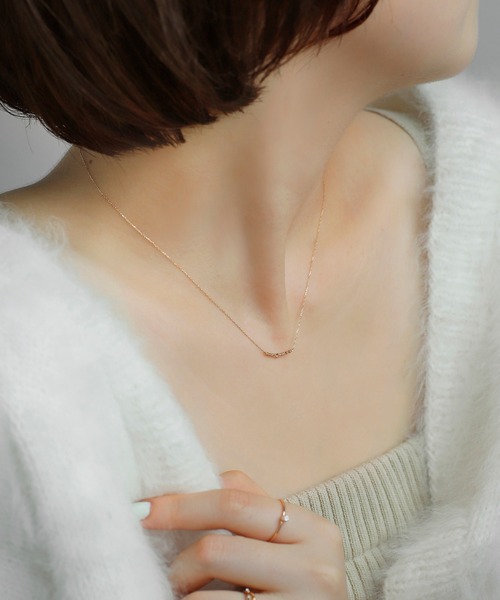 ANEMONE（アネモネ）の「【数量限定】3粒ダイヤラインネックレス[K10