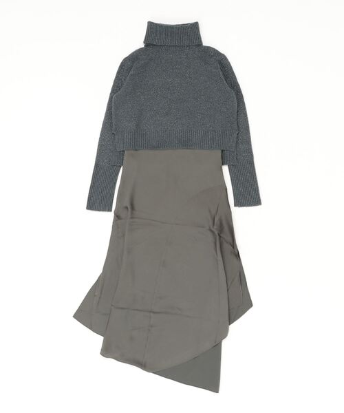 ALLSAINTS（オールセインツ）の「ARTA 2-IN-1 CROPPED DRESS | ARTA 2-IN-1 クロップド ドレス・ワンピース（ワンピース・レディース・グレー系・L/XS/S/M）」の11枚目の写真