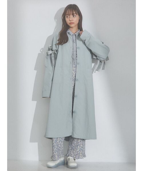 merry jenny（メリージェニー）の「リボンカットアウトコート（トレンチコート・レディース・アイボリー/ライトブルー・FREE）」の16枚目の写真