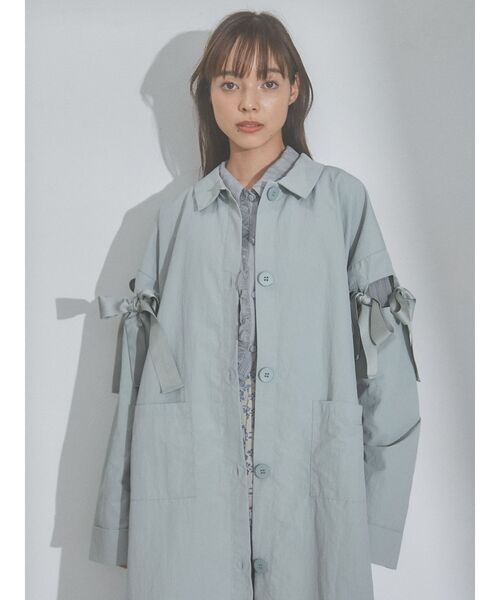 merry jenny（メリージェニー）の「リボンカットアウトコート（トレンチコート・レディース・アイボリー/ライトブルー・FREE）」の19枚目の写真