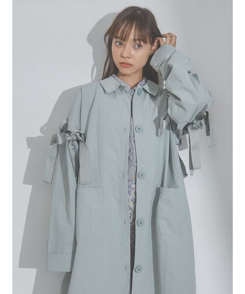 merry jenny（メリージェニー）の「リボンカットアウトコート（トレンチコート・レディース・アイボリー/ライトブルー・FREE）」の20枚目の写真