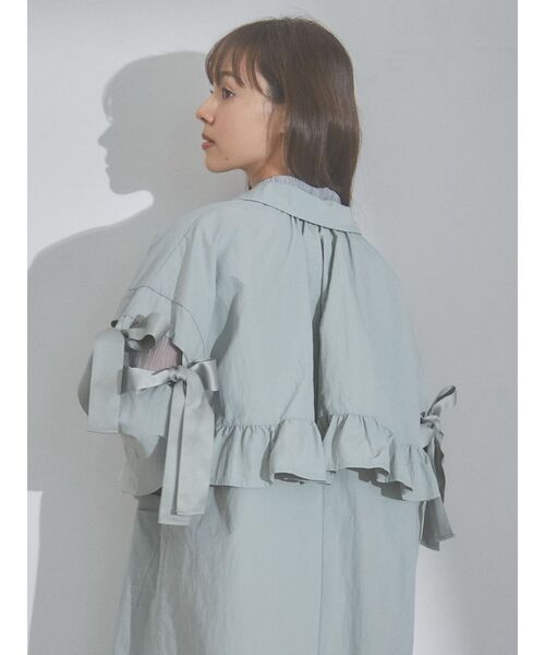 merry jenny（メリージェニー）の「リボンカットアウトコート（トレンチコート・レディース・アイボリー/ライトブルー・FREE）」の22枚目の写真
