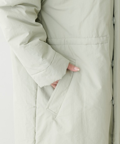 PUAL CE CIN（ピュアルセシン）の「【Du noir】スタンドネック中綿ロングコート（ダウンジャケット/コート・レディース・スミクロ/グレイッシュベージュ/カーキ・FREE）」の16枚目の写真
