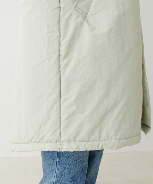 PUAL CE CIN（ピュアルセシン）の「【Du noir】スタンドネック中綿ロングコート（ダウンジャケット/コート・レディース・スミクロ/グレイッシュベージュ/カーキ・FREE）」の12枚目の写真