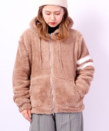 Bling Leads ソフトシャギーボアZIPパーカー
