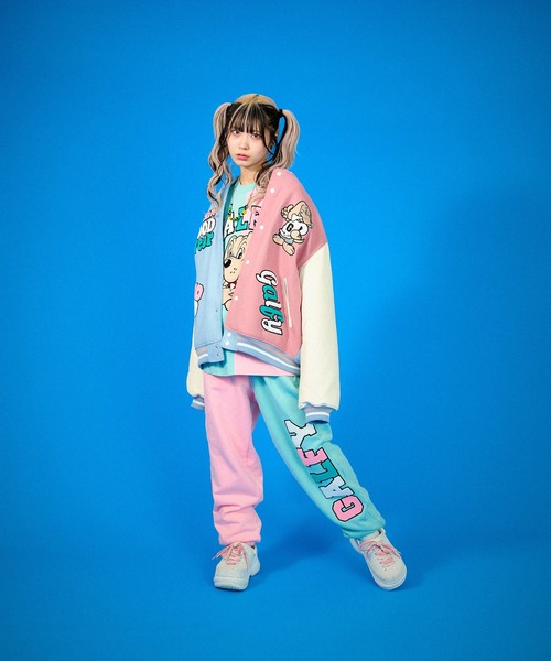 GALFY（ガルフィー）の「GALFYクレイジーわんわん大学JKT（スタジャン・メンズ・グリーン/サックスブルー/ブラック・L/XL）」の10枚目の写真