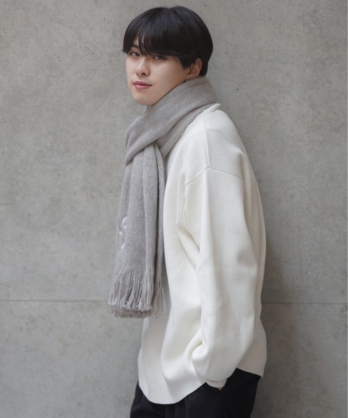 EDEL（エーデル）の「EDEL - ロゴ刺繍マフラー（マフラー）」 - WEAR