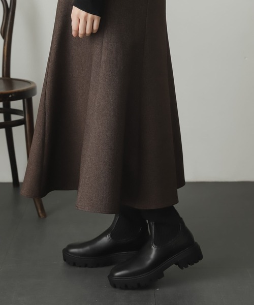 SENSE OF PLACE by URBAN RESEARCH（センスオブプレイスバイアーバンリサーチ）の「ボリュームソールニットブーツ（ブーツ・レディース・アイボリー/ブラック・SMALL/MEDIUM/LARGE）」の18枚目の写真