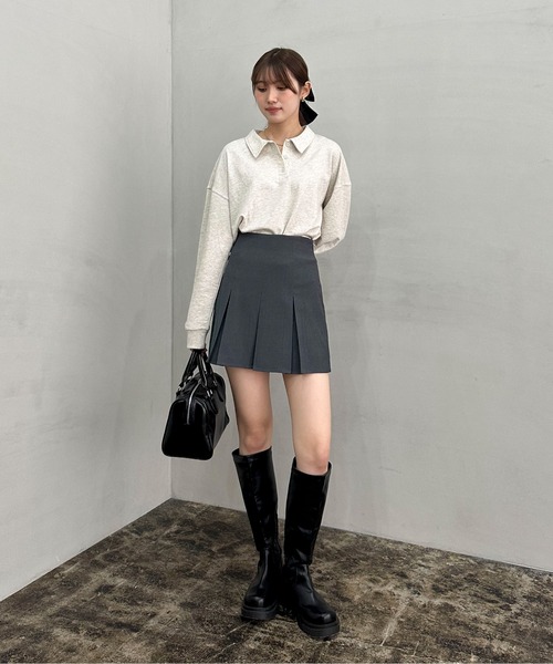 EPIMI E'PIMMY（エピミエピミー）の「ロゴシシュウポロプルオーバー（ポロシャツ・レディース・オートミール/ネイビー/ピンク/サックスブルー/ナチュラル/ダークブルー/エンジ・MEDIUM）」の21枚目の写真