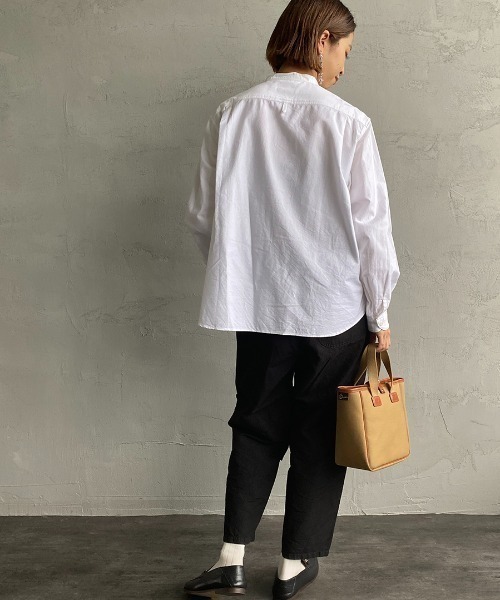 DANTON（ダントン）の「[DANTON/ダントン] バンドカラー オックスフォードシャツ（シャツ/ブラウス・レディース・アイボリー/ホワイト/ブルー・34/36/38）」の20枚目の写真