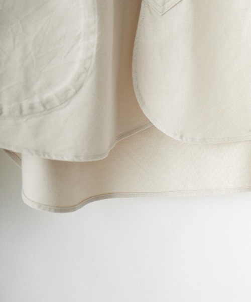 DANTON（ダントン）の「[DANTON/ダントン] バンドカラー オックスフォードシャツ（シャツ/ブラウス・レディース・アイボリー/ホワイト/ブルー・34/36/38）」の18枚目の写真