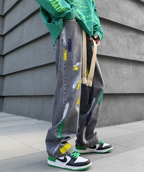 MGV(エムジーヴィー)の「ストリートペイントデニム(デニムパンツ・メンズ・ブルー/ブラック・X-LARGE/LARGE/MEDIUM)」の4枚目の写真