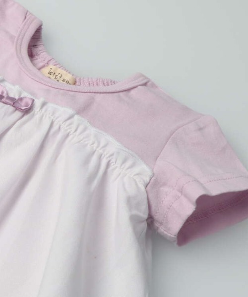 kids zoo(キッズズー)の「チュニックTシャツ・ショートパンツセット(Tシャツ/カットソー・キッズ・ブルー/オフホワイト・90/80)」の3枚目の写真