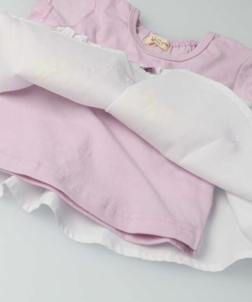 kids zoo(キッズズー)の「チュニックTシャツ・ショートパンツセット(Tシャツ/カットソー・キッズ・ブルー/オフホワイト・90/80)」の4枚目の写真