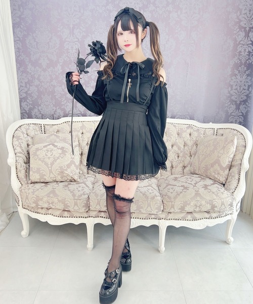 ma✽rs マーズ ブラック レースフレアスカート♡激レア♡美品♡ ma✽rs マーズ ブラック レースフレアスカート♡激レア♡美品
