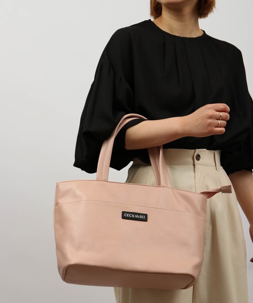 CECIL McBEE(セシルマクビー)の「CECIL McBEE bon voyage トートバッグM(トートバッグ・レディース・ブラック/ホワイト/ピンク・F)」の17枚目の写真