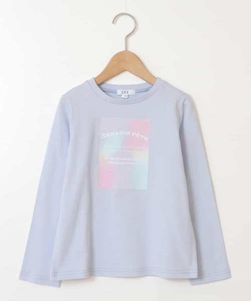 a.v.v（アーヴェヴェ）の「[160]ロゴアソートロンT（Tシャツ/カットソー・キッズ・ホワイト/ライトブルー/ネイビー・160）」の4枚目の写真