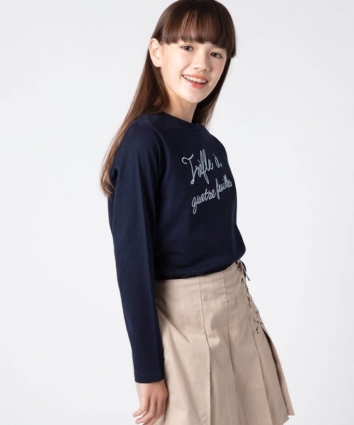 a.v.v（アーヴェヴェ）の「[160]ロゴアソートロンT（Tシャツ/カットソー・キッズ・ホワイト/ライトブルー/ネイビー・160）」の10枚目の写真