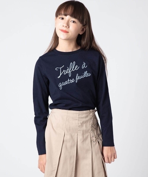 a.v.v（アーヴェヴェ）の「[160]ロゴアソートロンT（Tシャツ/カットソー・キッズ・ホワイト/ライトブルー/ネイビー・160）」の11枚目の写真