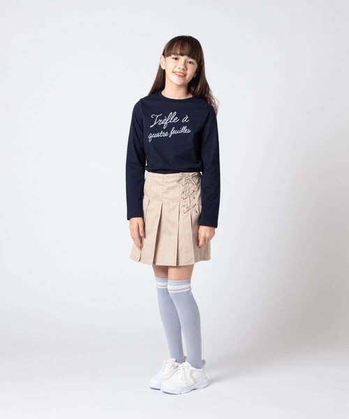 a.v.v（アーヴェヴェ）の「[160]ロゴアソートロンT（Tシャツ/カットソー・キッズ・ホワイト/ライトブルー/ネイビー・160）」の13枚目の写真