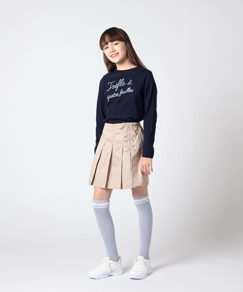 a.v.v（アーヴェヴェ）の「[160]ロゴアソートロンT（Tシャツ/カットソー・キッズ・ホワイト/ライトブルー/ネイビー・160）」の14枚目の写真