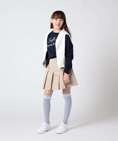 a.v.v（アーヴェヴェ）の「[160]ロゴアソートロンT（Tシャツ/カットソー・キッズ・ホワイト/ライトブルー/ネイビー・160）」の15枚目の写真