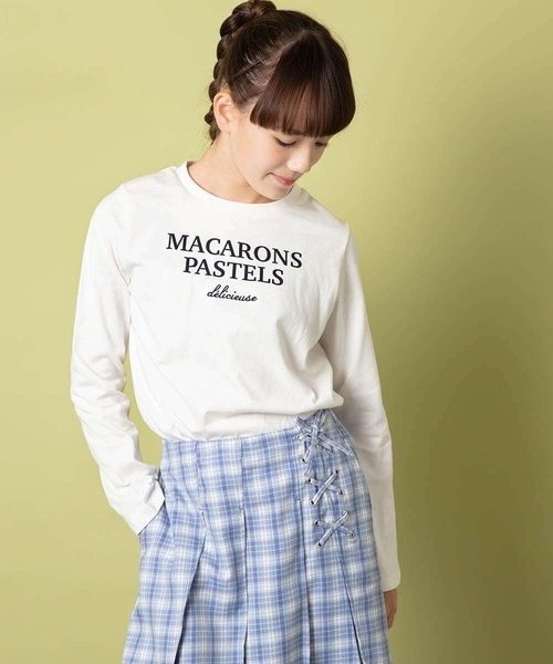 a.v.v（アーヴェヴェ）の「[160]ロゴアソートロンT（Tシャツ/カットソー・キッズ・ホワイト/ライトブルー/ネイビー・160）」の18枚目の写真