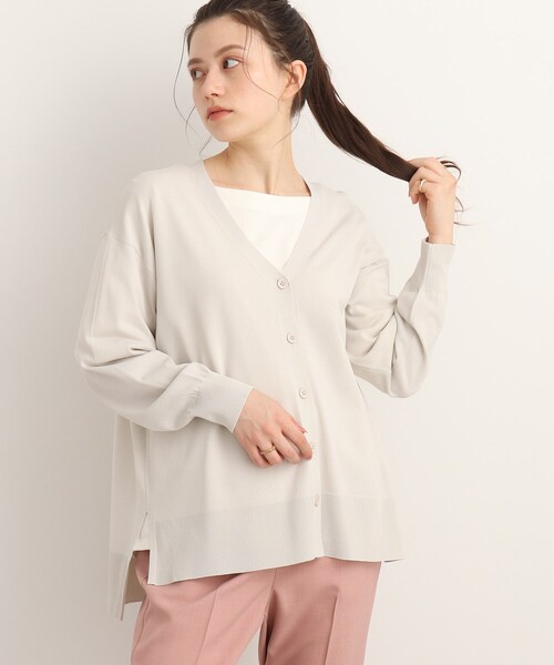 SHOO・LA・RUE（シューラルー）の「◆【接触冷感/UV】シューアイス ポンチョ風カーディガン（カーディガン/ボレロ・レディース・ブラック/グレー系/ダークグリーン/ブルー・00）」の10枚目の写真