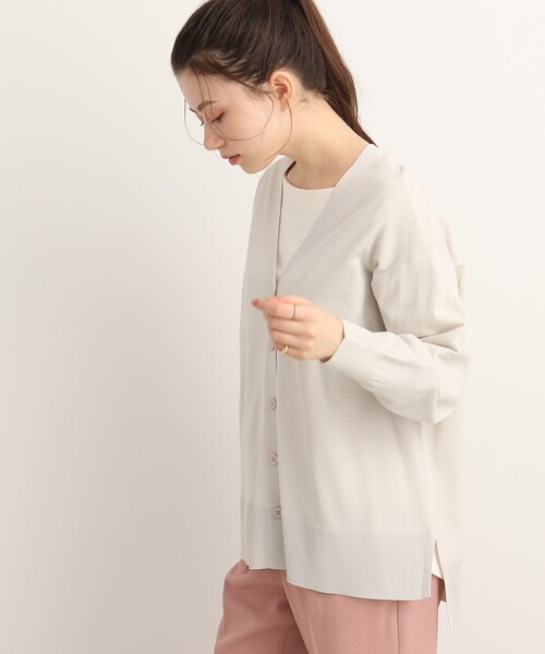 SHOO・LA・RUE（シューラルー）の「◆【接触冷感/UV】シューアイス ポンチョ風カーディガン（カーディガン/ボレロ・レディース・ブラック/グレー系/ダークグリーン/ブルー・00）」の11枚目の写真