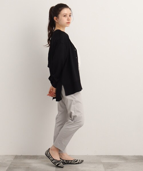 SHOO・LA・RUE（シューラルー）の「◆【接触冷感/UV】シューアイス ポンチョ風カーディガン（カーディガン/ボレロ・レディース・ブラック/グレー系/ダークグリーン/ブルー・00）」の14枚目の写真