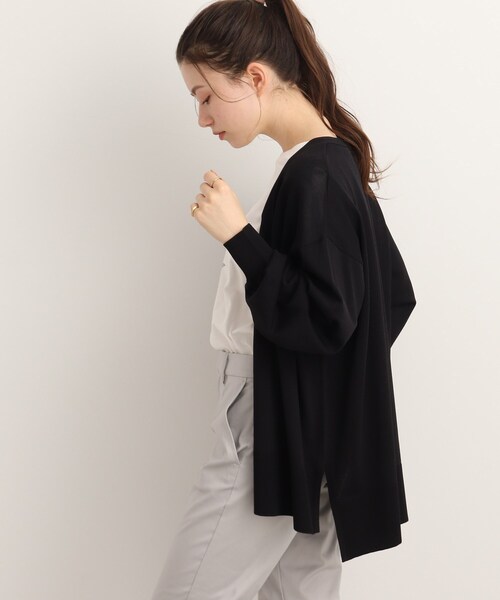 SHOO・LA・RUE（シューラルー）の「◆【接触冷感/UV】シューアイス ポンチョ風カーディガン（カーディガン/ボレロ・レディース・ブラック/グレー系/ダークグリーン/ブルー・00）」の17枚目の写真