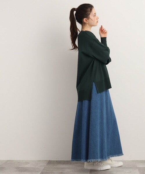 SHOO・LA・RUE（シューラルー）の「◆【接触冷感/UV】シューアイス ポンチョ風カーディガン（カーディガン/ボレロ・レディース・ブラック/グレー系/ダークグリーン/ブルー・00）」の20枚目の写真