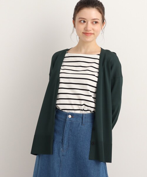 SHOO・LA・RUE（シューラルー）の「◆【接触冷感/UV】シューアイス ポンチョ風カーディガン（カーディガン/ボレロ・レディース・ブラック/グレー系/ダークグリーン/ブルー・00）」の22枚目の写真