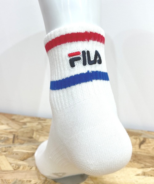 FILA（フィラ）の「FILA/フィラ メンズ ショート丈 ソックス ブランド ロゴ 吸水速乾 消臭 補強 靴下 2足セット（ソックス/靴下・メンズ・ホワイト・25-27CM）」の4枚目の写真